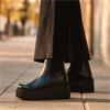 Marco Moreo Vale Platform Gusset Boot - Black Bronze Leather